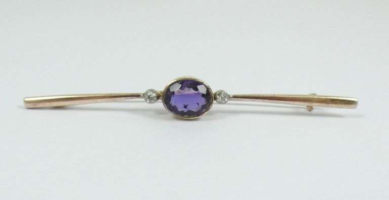 ANTIQUE GOLD BAR PIN