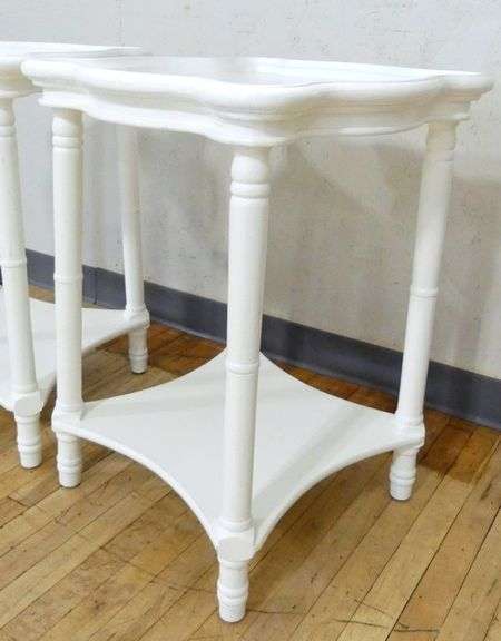 PAIR OF PAINTED LAMP TABLES