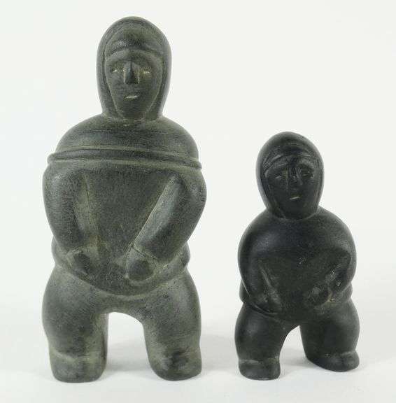 2 STONE FIGURES BY CAMILLE IQULIQ