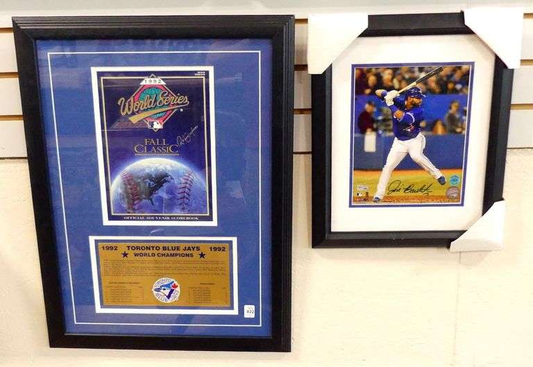 TWO AUTOGRAPHED TORONTO BLUE JAYS ITEMS