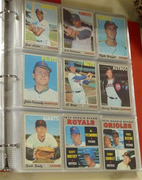 TWO BINDERS OF OLD BASEBALL AND FOOTBALL CARDS