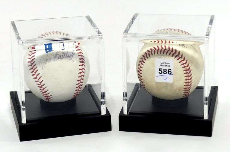 TWO AUTOGRAPHED BASEBALLS