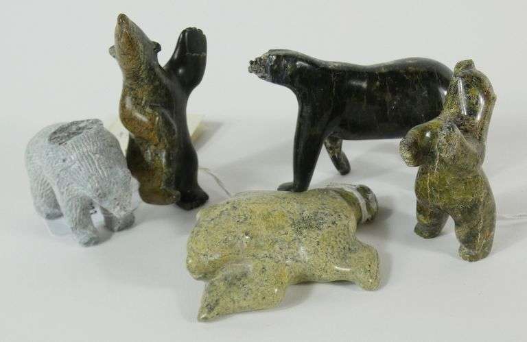 5 INUIT STONE CARVINGS