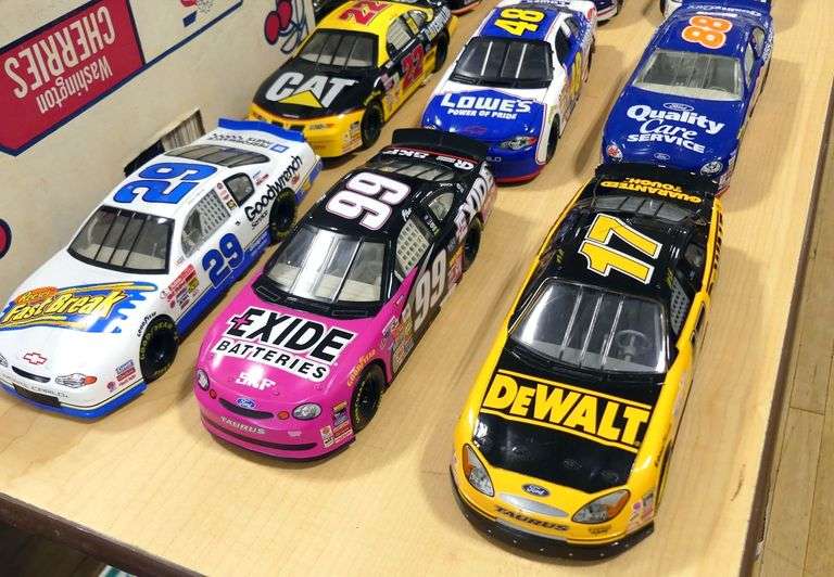 NINE DIE-CAST NASCAR MODELS