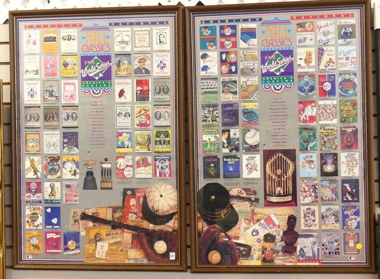 PAIR OF FRAMED WORLD SERIES POSTERS