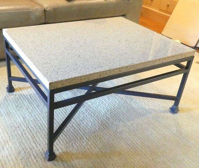 GRANITE-TOP COFFEE TABLE