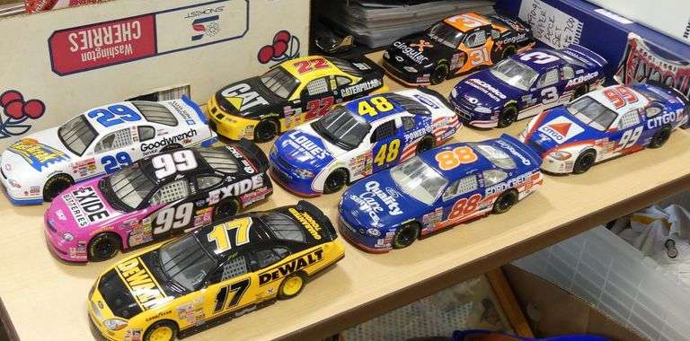 NINE DIE-CAST NASCAR MODELS