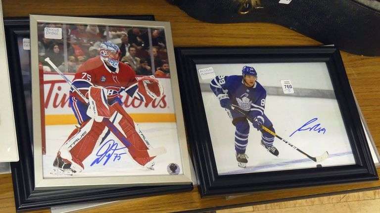 FIVE AUTOGRAPHED HOCKEY PHOTOS