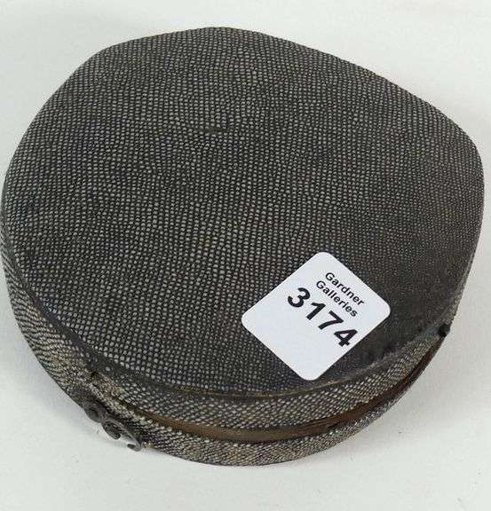 EARLY ENGLISH SHARKSKIN CASED COMPASS