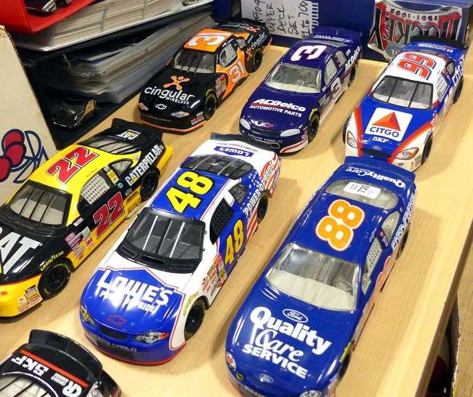 NINE DIE-CAST NASCAR MODELS