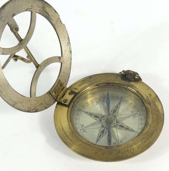 EARLY ENGLISH SHARKSKIN CASED COMPASS