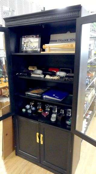 PAINTED DISPLAY CABINET
