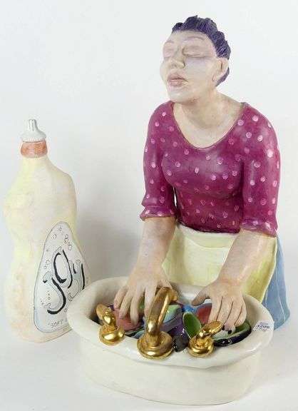 LORIE SCHINKO CERAMIC FIGURAL GROUP
