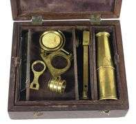 BRASS POCKET MICROSCOPE