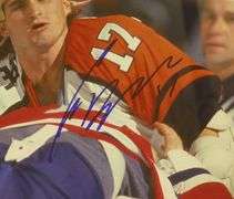FIVE AUTOGRAPHED HOCKEY PHOTOS