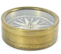 BRASS FLOATING CARD COMPASS
