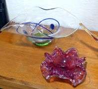 FOUR PIECES OF ART GLASS