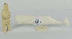 4 INUIT BONE & IVORY CARVINGS