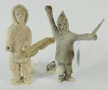 2 INUIT CARVED FIGURES