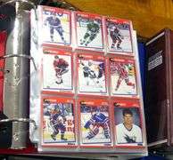 7 BINDERS OF 1990'S HOCKEY CARDS