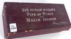 SIR HIRAM MAXIM'S PIPE OF PEACE & INHALER