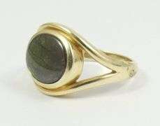 GOLD AMMOLITE RING