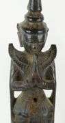 SET THREE BURMESE CARVED FIGURES