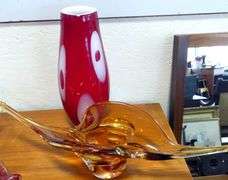 FOUR PIECES OF ART GLASS