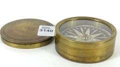 BRASS FLOATING CARD COMPASS