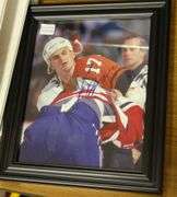 FIVE AUTOGRAPHED HOCKEY PHOTOS