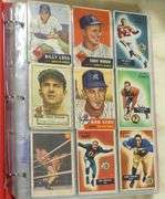 TWO BINDERS OF OLD BASEBALL AND FOOTBALL CARDS