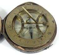 EARLY ENGLISH SHARKSKIN CASED COMPASS