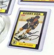 OTTAWA SENATORS PAPERWEIGHT AND THREE BOBBY ORR CARDS