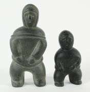 2 STONE FIGURES BY CAMILLE IQULIQ