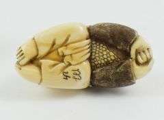 2 MINIATURE IVORY CARVINGS