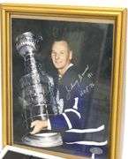 THREE AUTOGRAPHED TORONTO MAPLE LEAFS PHOTOS
