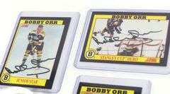 OTTAWA SENATORS PAPERWEIGHT AND THREE BOBBY ORR CARDS