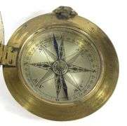 EARLY ENGLISH SHARKSKIN CASED COMPASS