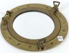 BRASS PORTHOLE MIRROR