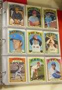 TWO BINDERS OF OLD BASEBALL AND FOOTBALL CARDS