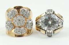 2 LARGE STERLING SILVER RINGS