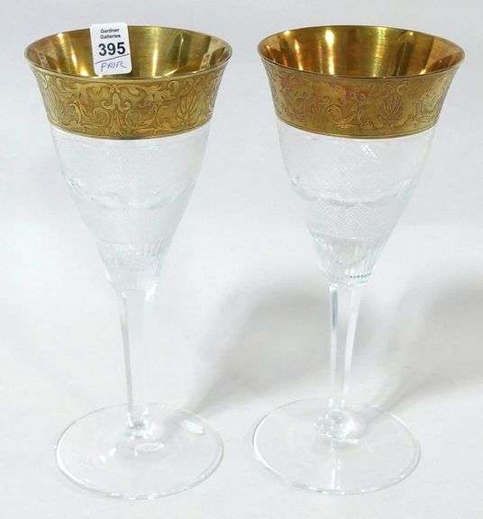 PAIR OF MOSER "SPLENDID" WINE GOBLETS