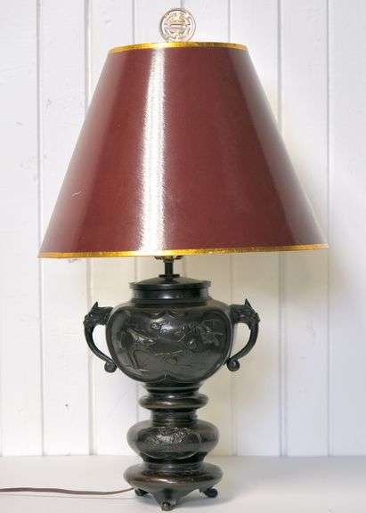 JAPANESE BRONZE LAMP