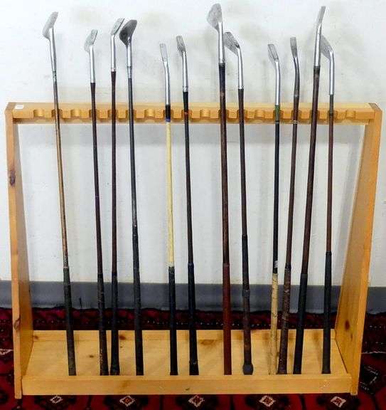 ANTIQUE WOODEN SHAFT GOLF CLUBS