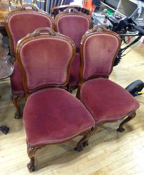 FOUR VICTORIAN DINING CHAIRS