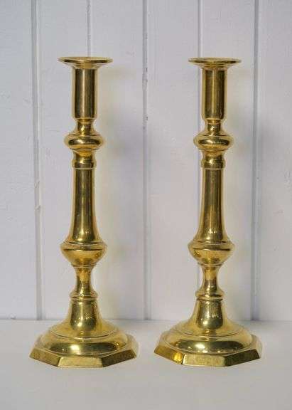 LARGE BRASS CANDLESTICKS