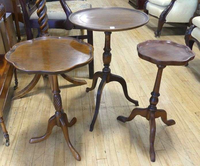 THREE VINTAGE WINE TABLES