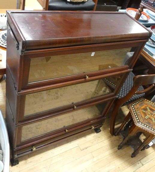 MAHOGANY BARRISTER'S SECTIONAL BOOKCASE
