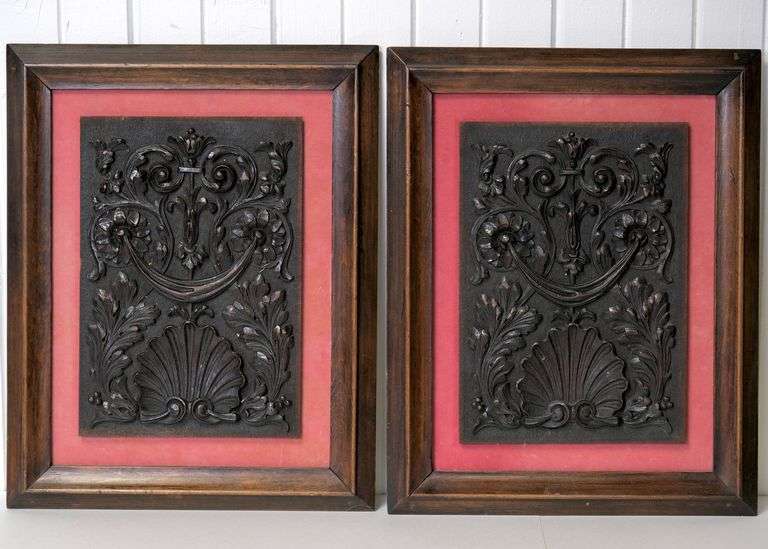 PAIR OF CARVED PANELS