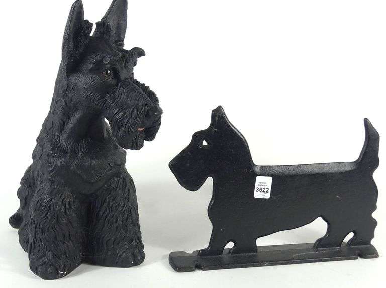 SCOTTIE DOORSTOP & FIGURINE
